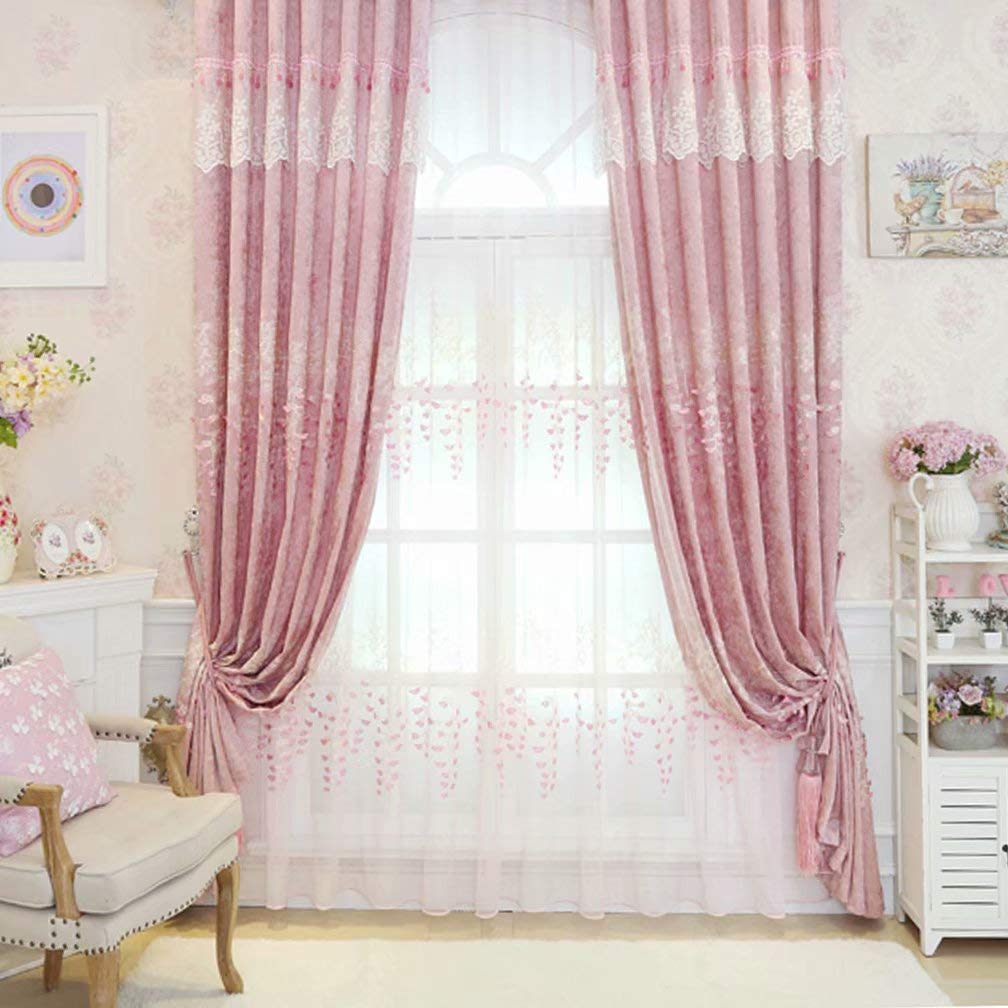 幅150cm レースカーテン ピンク 北欧オーダーカーテン 透け感 ヨーロピアン 幅150cm レースカーテン ピンク 北欧オーダーカーテン 透け感